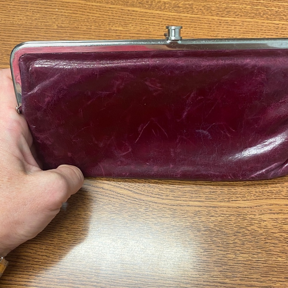 HOBO Burgundy Clutch